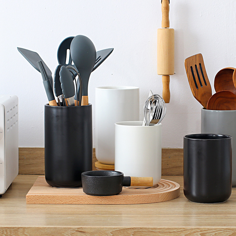 Kitchen Appliances Storage - Ceramic Storage Canister Nordic Kitchen Utensil