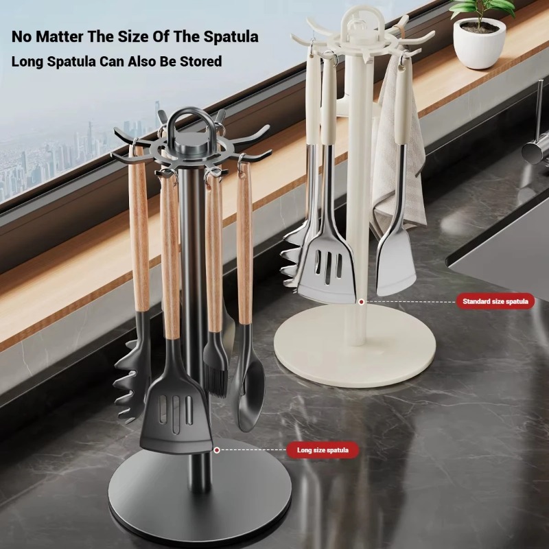 Kitchen Appliances Storage - 360° Rotating Kitchen Spatula and Utensil