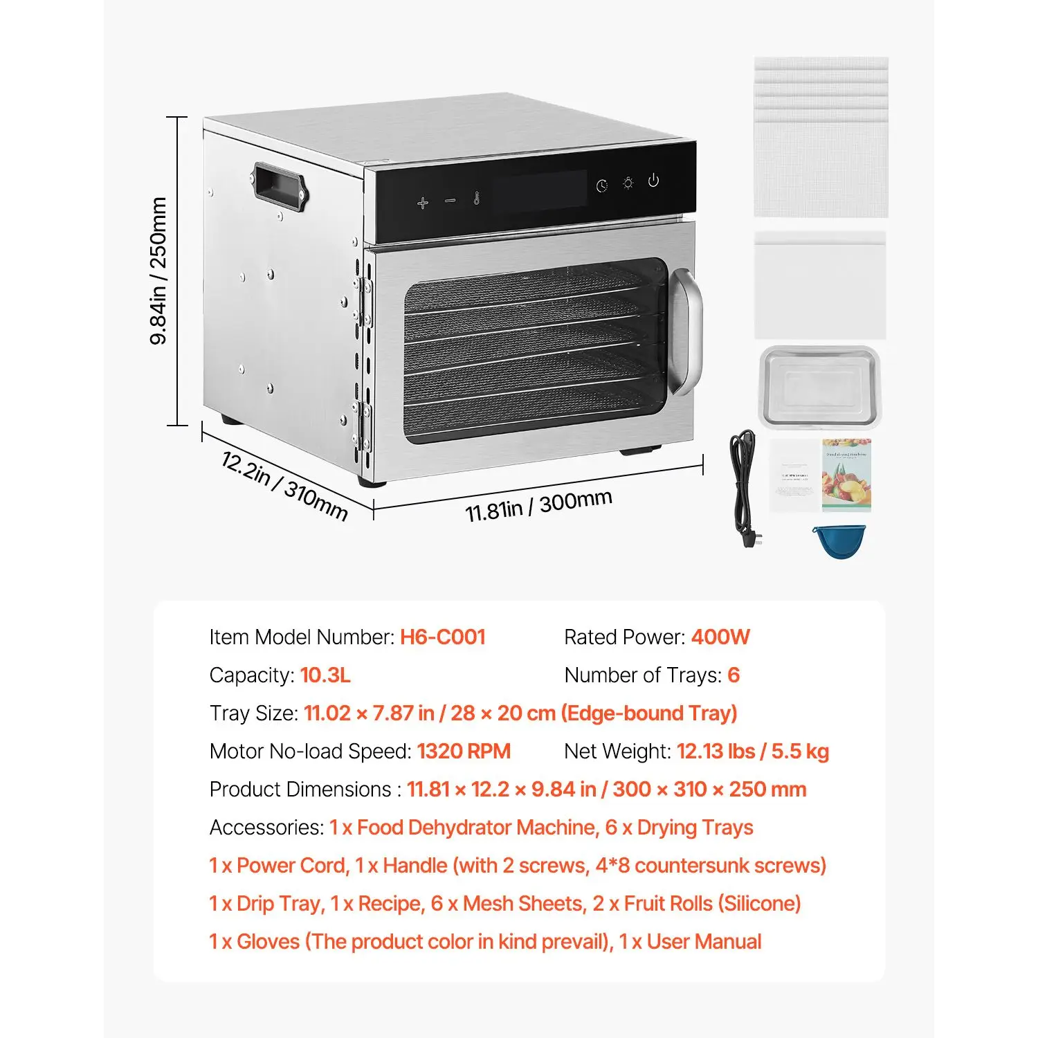 Food Dehydrator Machine, 6 Sta - Dehydrator Tray Electric review and price