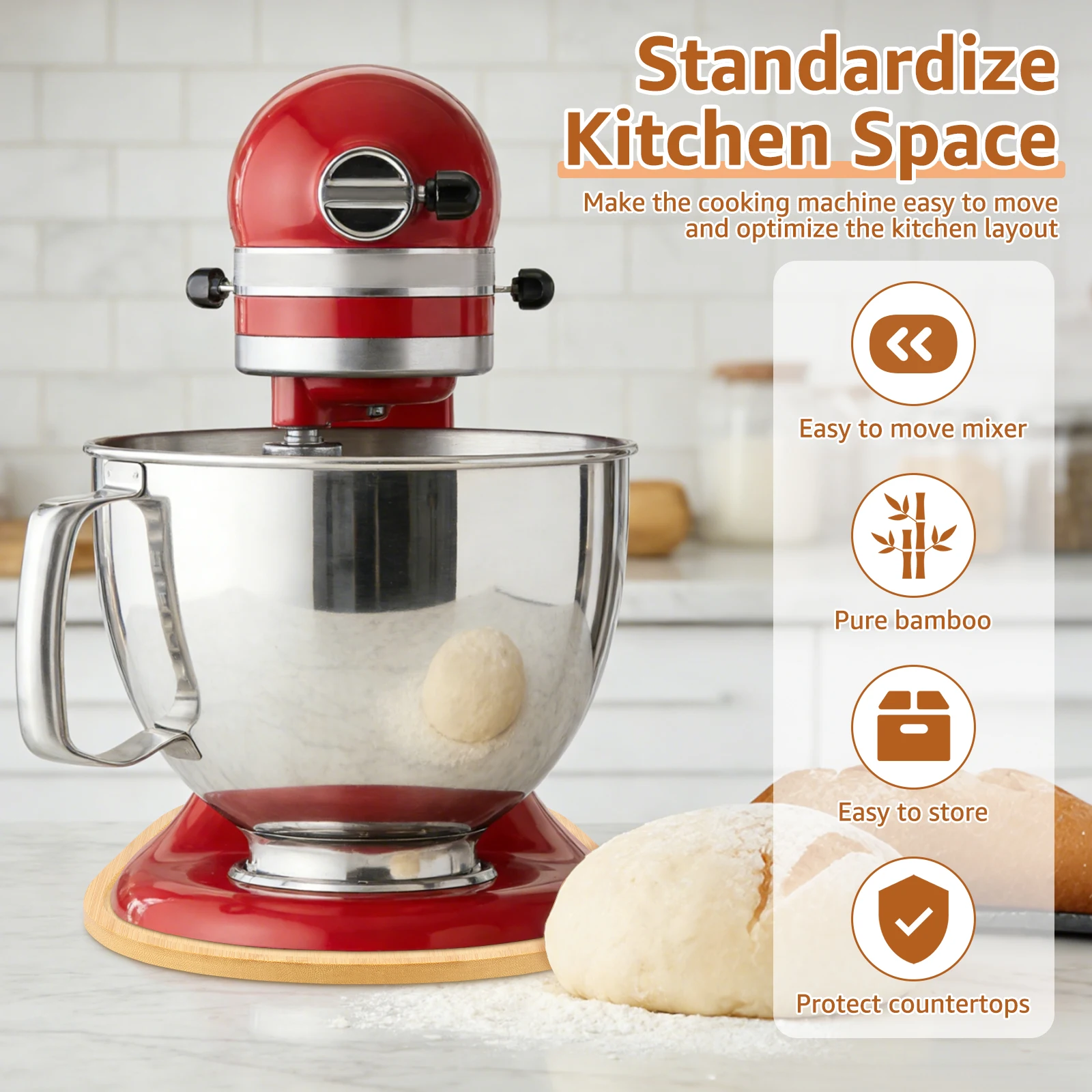 Bamboo Mixer Slider for Kitche - Kitchen Appliances Kitchenaid review and price