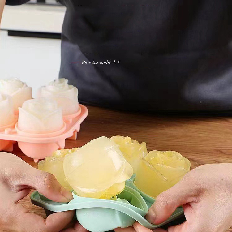 3D Rose Ice Molds 4 Holes Ice  - Kitchen Appliances Packages review and price