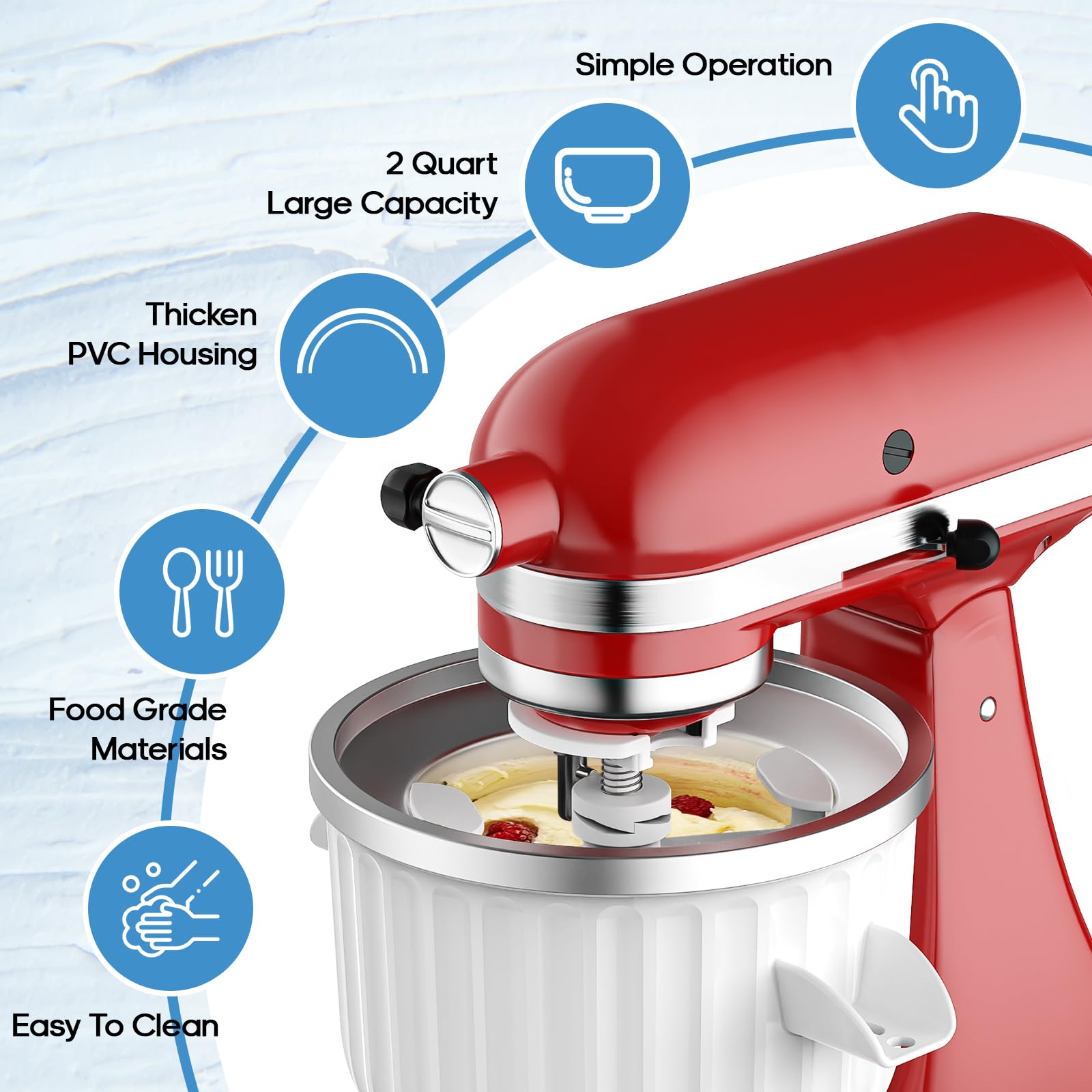 2 Quart Ice Cream Maker Attach - Kitchen Appliances Kitchenaid review and price